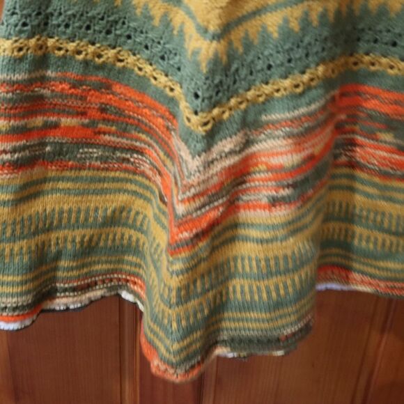 Vintage Knit Fall Color Boho Maxi Skirt Fall Winter Cozy Bohemian Skirt LG - Picture 5 of 16